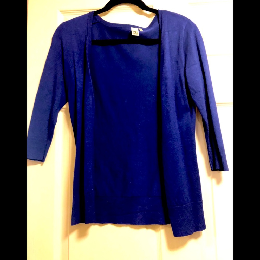Deep blue indigo caridgan
